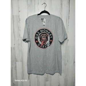 Gas Monkey Garage Mens Gas Monkey Logo Gray Shirt New Medium